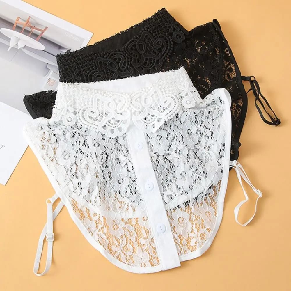 DIY neck scarf in lace, fake collar, half shirt shawls, for women and girls