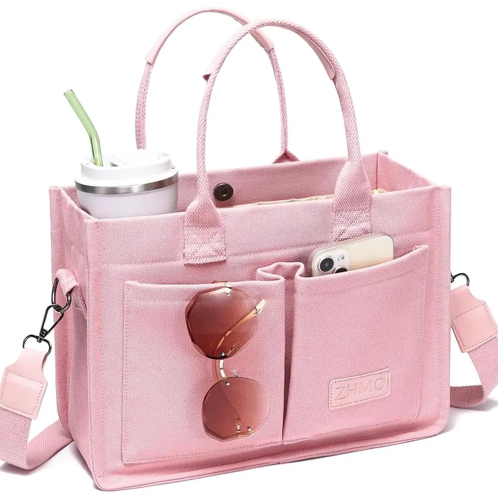Borsa Tote in Tela per Donne, Borse a Tracolla, Borsa per Laptop da Lavoro, Borse Grandi per Viaggi, Infermiere, Insegnanti
