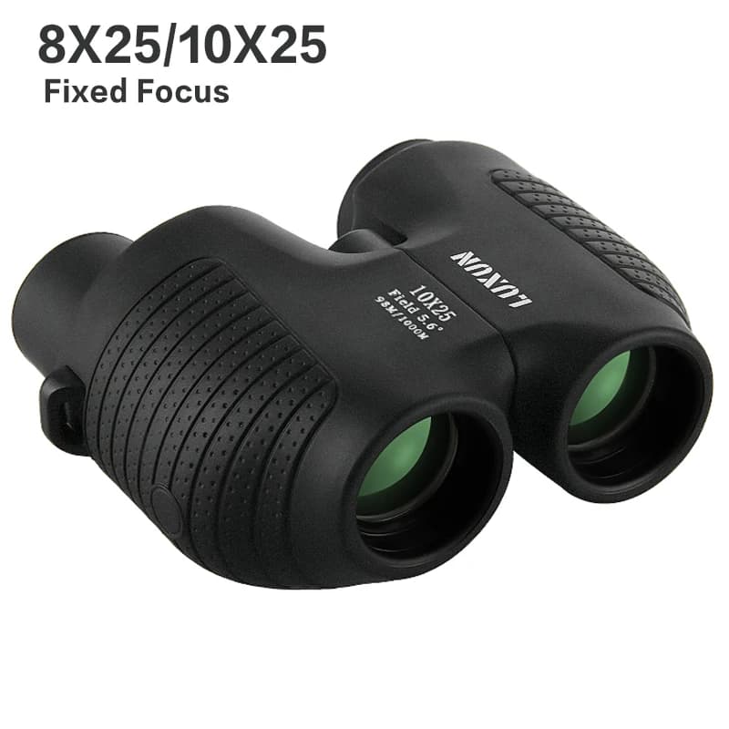 Binocolo HD a fuoco fisso 8X25/10X25 per adulti e bambini Binocolo tascabile compatto FMC Mini BAK4 per viaggi Escursionismo Paesaggio all'aperto