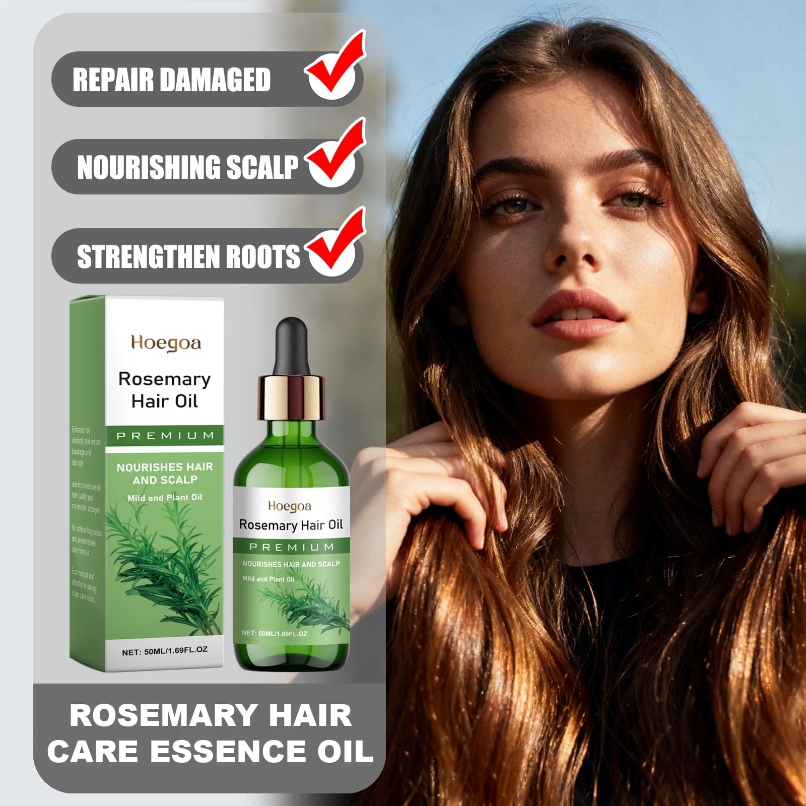 HOEGOA Olio essenziale per la cura dei capelli al collagene per riparare i capelli secchi e danneggiati Delicatamente nutriente per il cuoio capelluto Rafforzare le radici dei capelli Prevenire la perdita