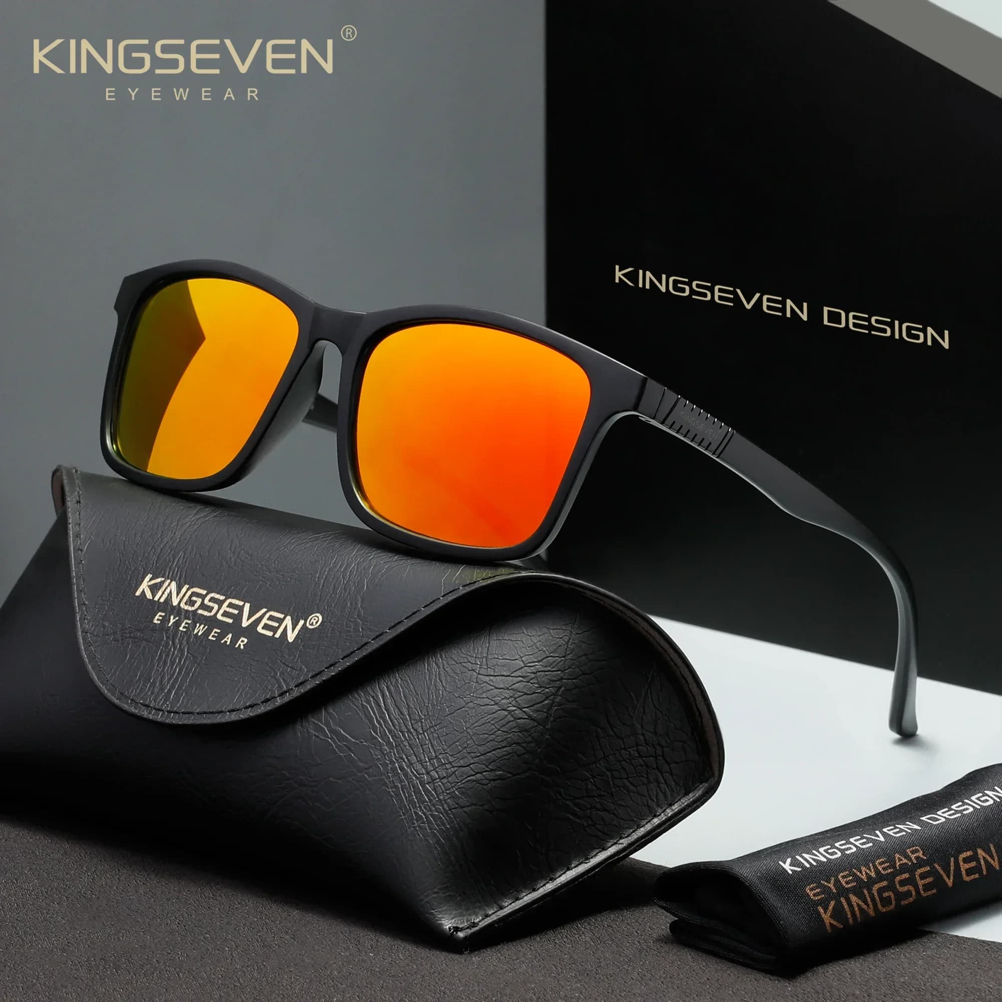 KINGSEVEN Trendy Sunglasses Lightweight Polarized UV400 Glasses For Men Women Driving Shades Vintage Eyewear
