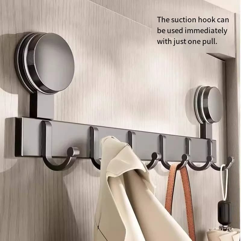 Suction Cup Wall Hooks Punch Free Heavy Duty Vacuum Suction Hanger Removable No Drill Hook for Bathroom Kitchen Door Clothes Bag