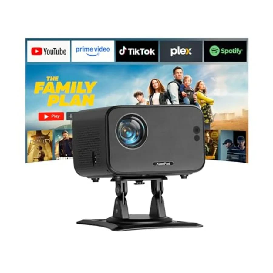 Mini Proiettore Portatile Intelligente con WiFi e Bluetooth 4.0 per Home Theater e Intrattenimento all'Aperto, Risoluzione Nativa 1080P