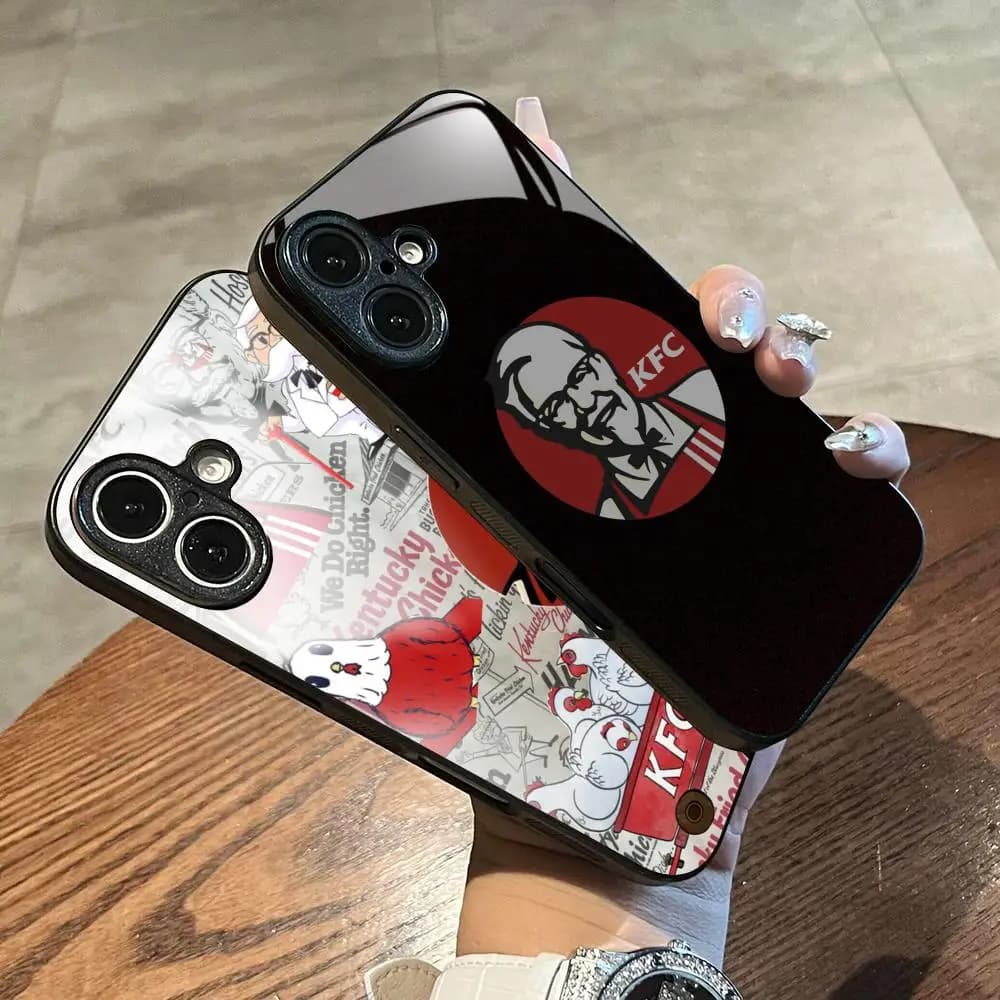 Cool Fun and fashionable logo K-KFC Phone Case For iPhone17 Air 16 e 15 14 13 12 11 Plus Mini Pro Max Glass Magnetic Case