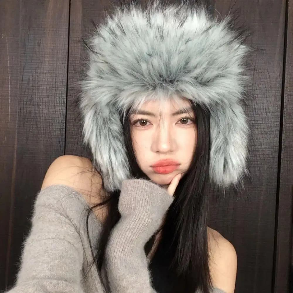 Women's Women's Smooth Fur Coat Synthetic Hair Winter Hot Hats For Women Men Y2K Colbacco Russian Hat Berretti Bomber Gorro Hat