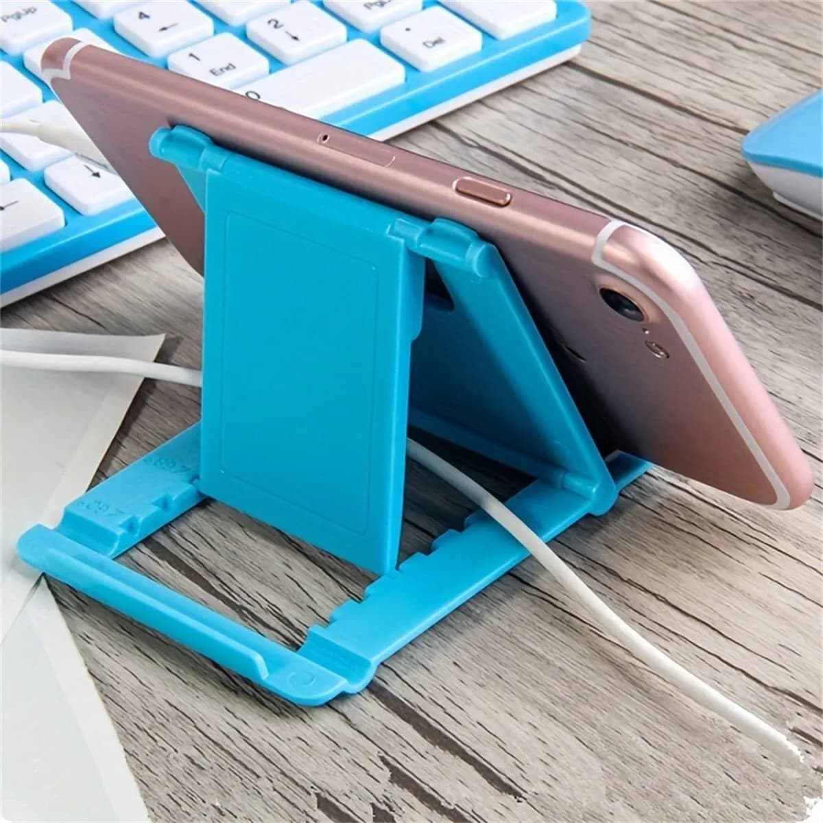 Foldable Cradle Universal Phone Holder Grip Bracket For Tablet Phone Stand Multi-Angle Desktop Holder Compatible With Samsung/IPhone/XIa Omi Compatible With IPhone, Android Phone, Gift For Birthday, Family, Friends Phone Accessories