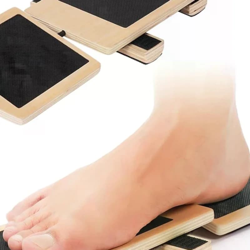 Leg Balance Training Board; Wooden Pilates Ankle Support for Strengthening and Sprained Recovery