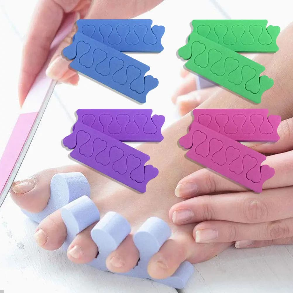 100 Pezzi Separatori per Dita a Forma di Cuore in Spugna Morbida, Accessori per Pedicure e Manicure, Separatori per Dita, Ausilio per Asciugatura e Lucidatura, Strumenti per Pedicure