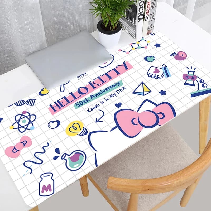 Tappetino per mouse Kawaii Grande Anime Ragazza carina Gabinete Gamer Tappetino per scrivania per computer Tappetino per tastiera Accessori da gioco Tappetino per mouse H-Hello Kitty
