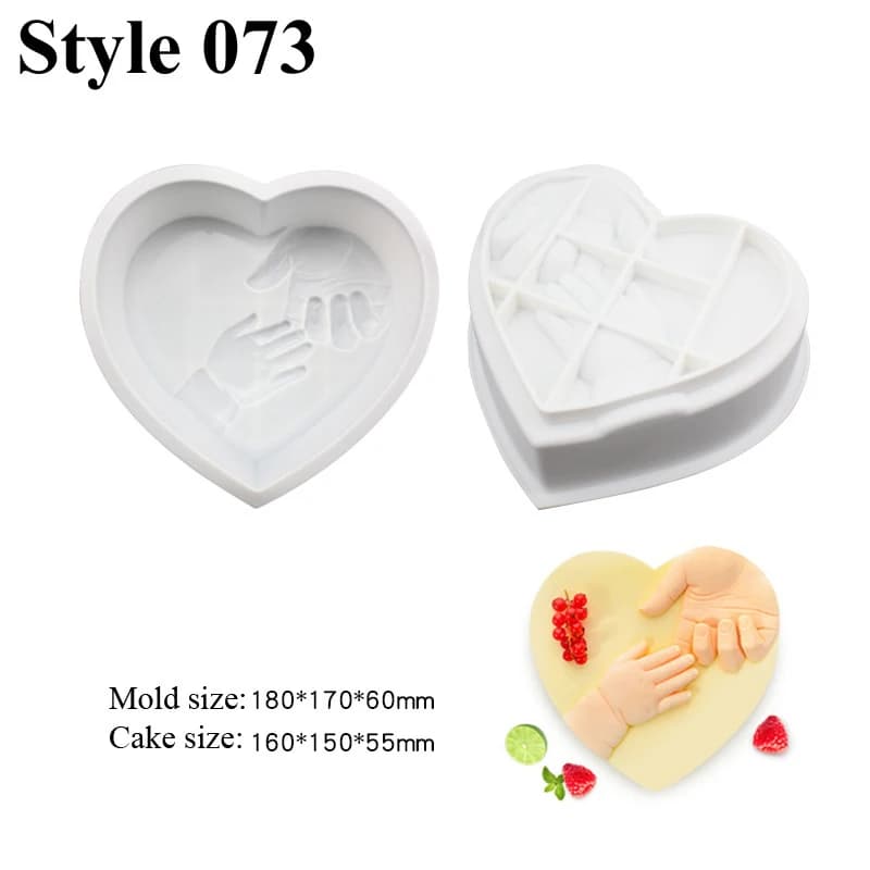 Stampo in Silicone a Forma di Cuore per Mousse Francese, Nuovo e Popolare, per DIY Gelatine, Cioccolato, Gelato e Dessert, Utensile da Cucina per Pasticceria