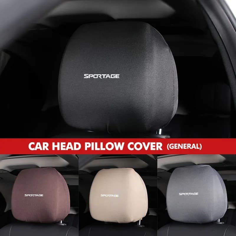 Car Seat Headrest Anti-Dirty Elastic Pillow Protective Cover For KIA Sportage 2016 2017 2018 Sephia Stonic Carens