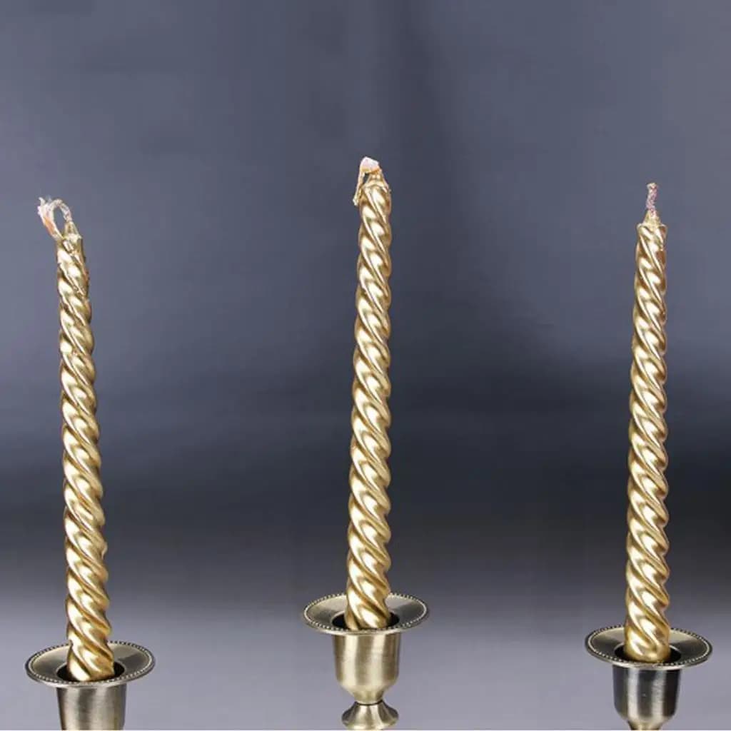 Twisted Spiral Wax Candles Long Taper Aesthetic Candles Set for Romantic Confession Home Decoration and Festive Occasions
