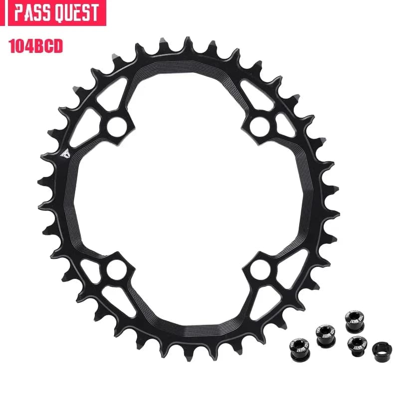 PASS QUEST 104BCD OVALE Supporto per corona stretta e larga guarnitura per mountain bike a quattro ganasce Accessori per biciclette