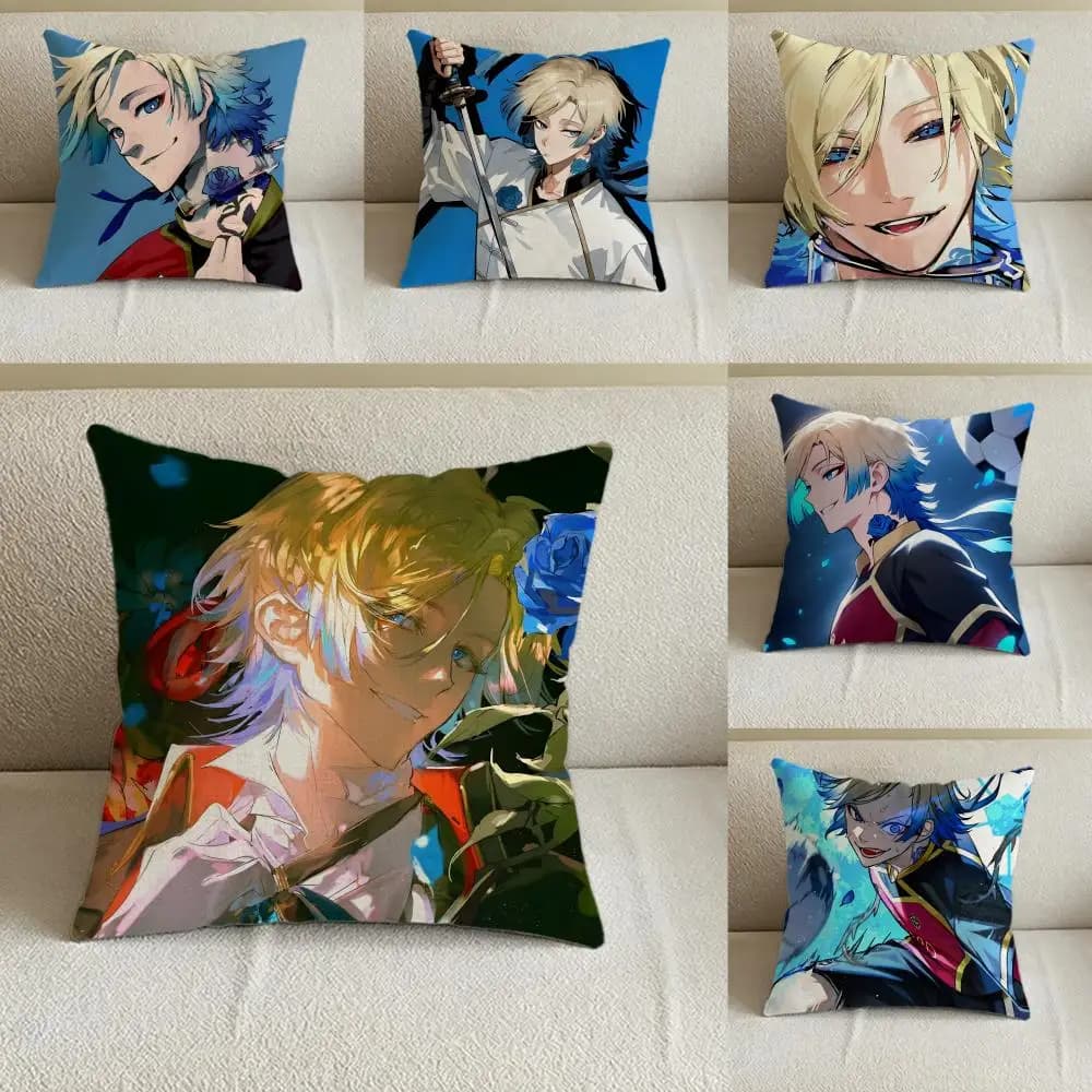Anime Michael Kaiser Cushion Cover Natural Linen Pillowcase Set, All-in-One Decor for Sofa, Bedroom & Chair