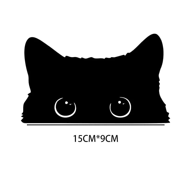 15*9 cm Car Sticker Accessories Poor cat is stealing with big eyes Car Styling Cover waterproof