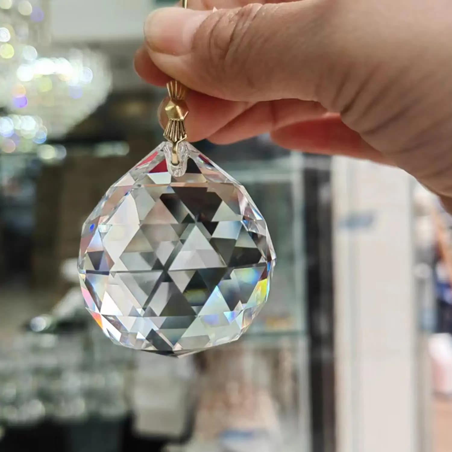 1PCS 20/30/40MM Sfera di cristallo trasparente Prismi Suncatcher Lampadario Pendenti Parti della lampada di illuminazione Tenda appesa ornamento