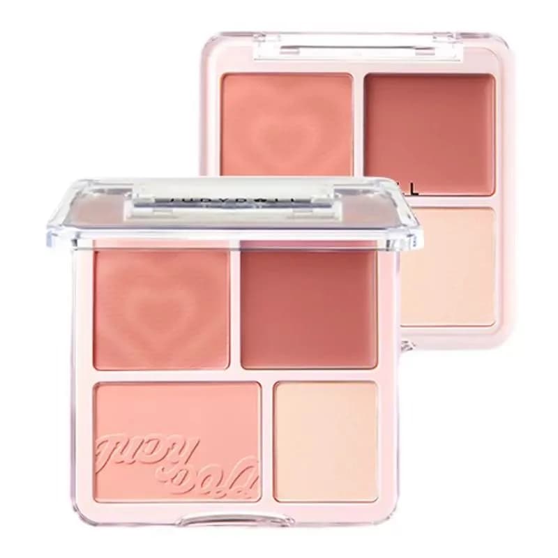 Judydoll Blush Evidenziazione Palette Fard Crema Evidenziatore opaco Contorno Impostazione viso Trucco coreano
