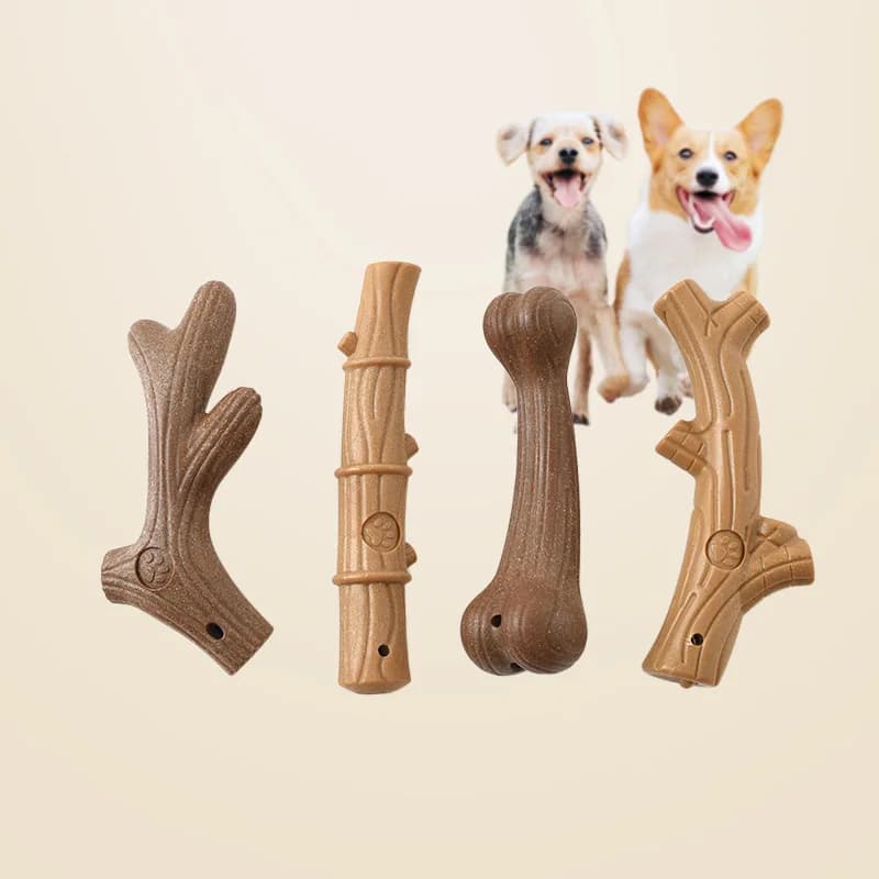 Giocattoli da masticare per cani da compagnia Denti puliti Bastone Interessante legno di pino Simpatico osso Forma Durevole Morso Cucciolo Giocattolo interattivo Forniture per animali domestici