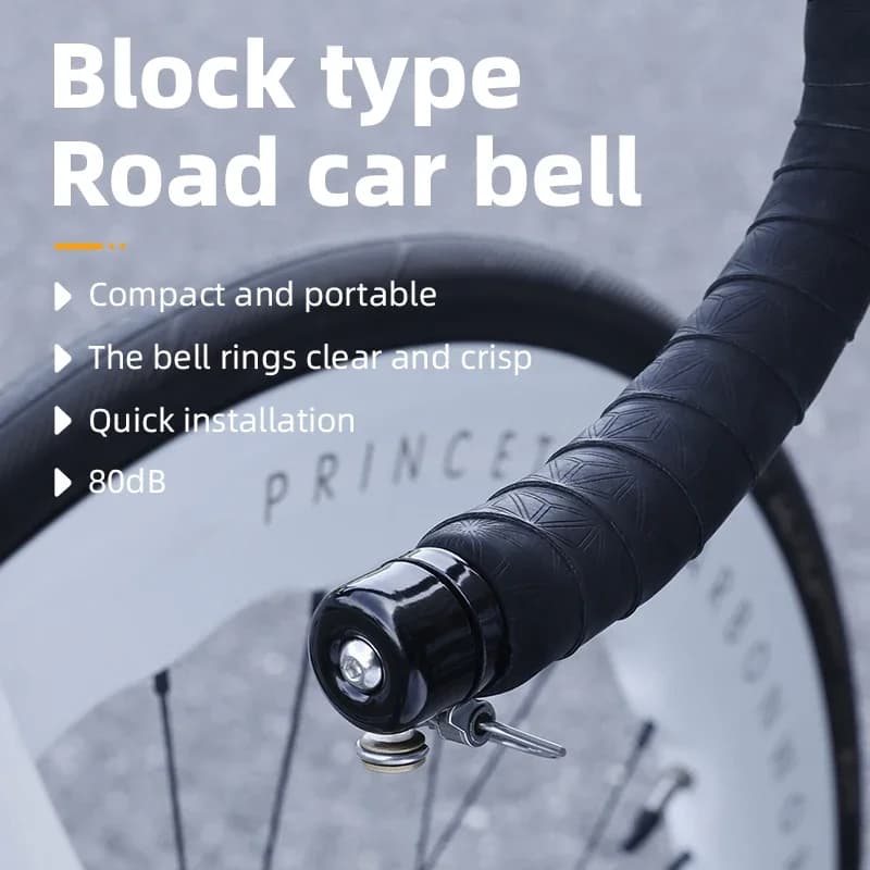 Bicycle Bell Curved Handlebar Spina Bell Horn Waterproof 80dB Strong High-Decibel Ring Alarm Bell Road Bike Accessories
