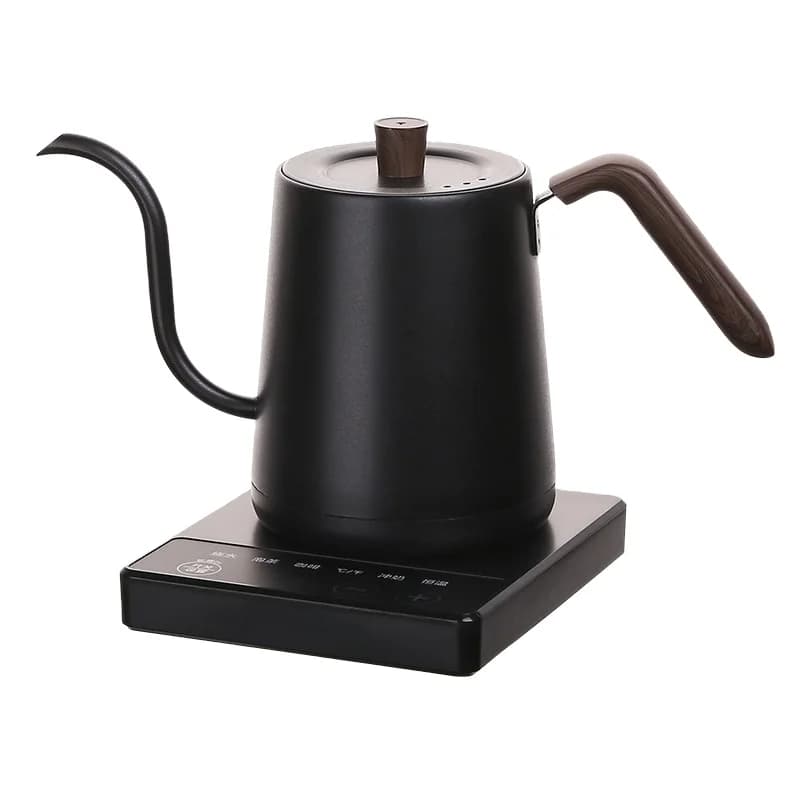 Stainless Steel Small Mouth Temperature Control Electric Gooseneck Kettle for Pour Over Coffee Tea