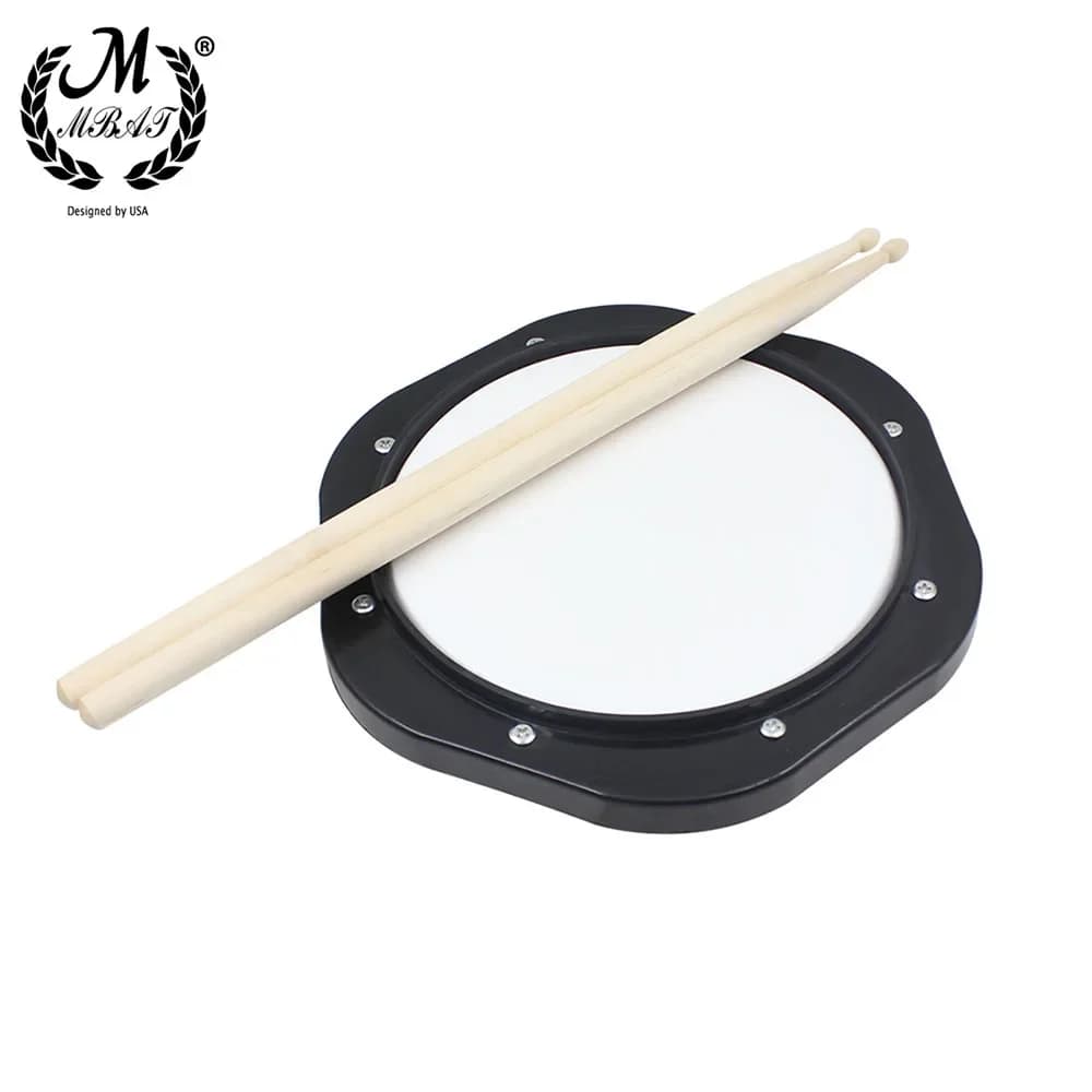 M MBAT Parti per esercitazioni con batteria muta da 10 pollici adatte per batterie jazz Esercizio ABS Pad e borsa per allenamento Strumenti a percussione
