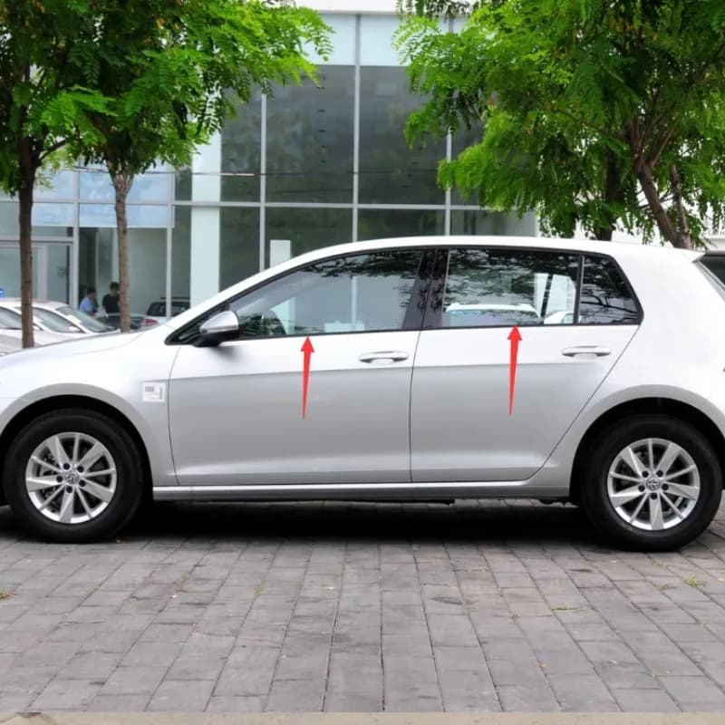 Auto Esterno Finestra Stampaggio Trim Guarnizione Striscia Meteo Cintura di Tenuta Per 2014-2019 VW GOLF MK7 7.5 Accessori 4 pz/set