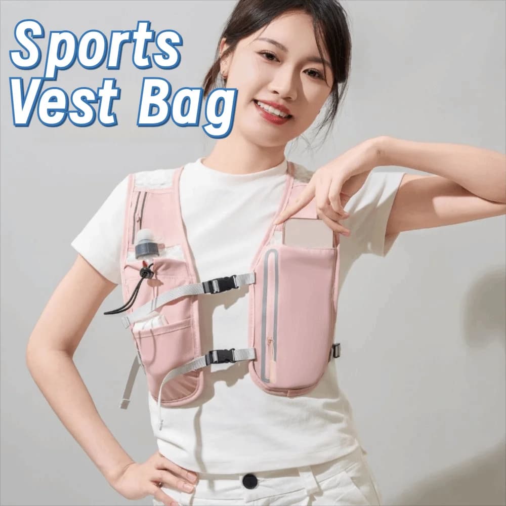 Reflective Reflective Running Vest Pack Waterproof 500ML Water Bottle Running Hydration Vest Nylon Breathable