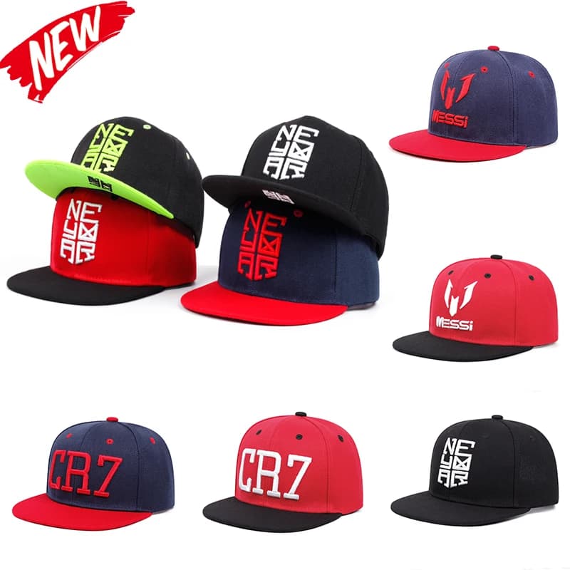 Fashion Children Kids Messi CR7 Neymar Embroidery Baseball Caps Boys Girls Cap Snapback Hat Hip Hop Hat Adjustable Cowboy Hat