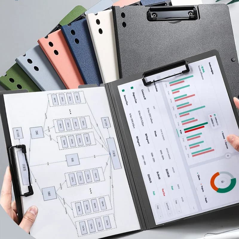 Busta Portadocumenti A4 con Chiusura a Bottone, Design a Scomparti, Grande Capacità, Organizer per Documenti A4, Porta Documenti Impermeabile