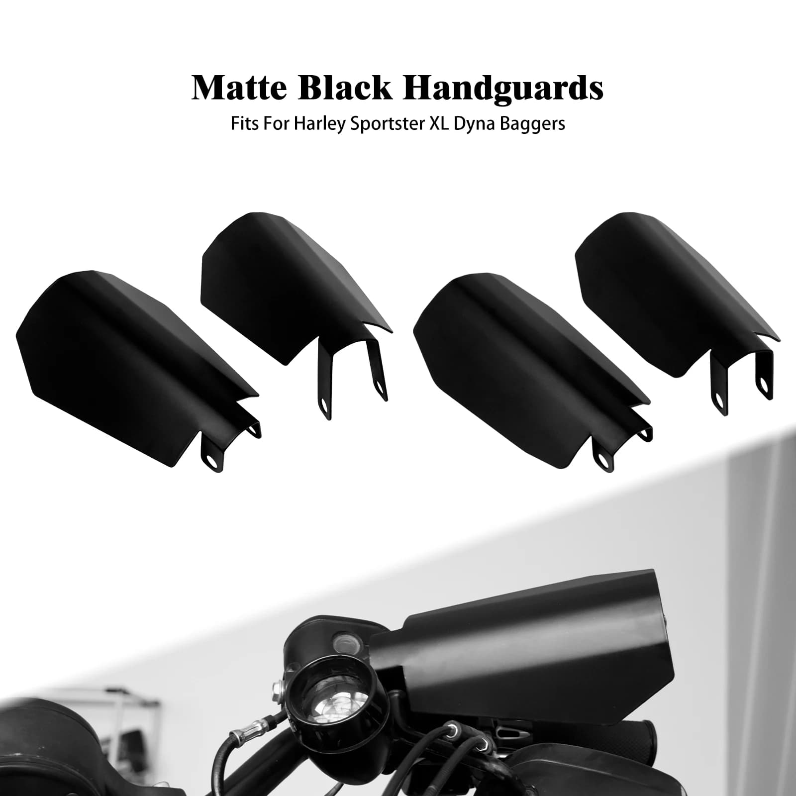 Moto 2 pezzi manubrio paramani protezione deflettore vento scudo copertura per Harley Dyna Sportster XL 1200 Softail Touring