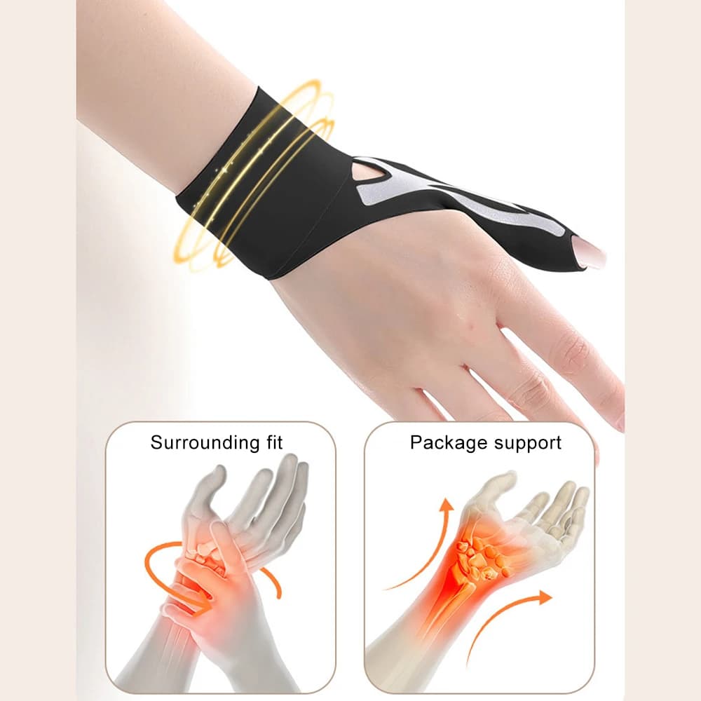 1pc Nuova manica di compressione per pollice e polso per tendinite, sollievo dal dolore da artrite per donne e uomini, fodera per stecca, adatta a entrambe le mani
