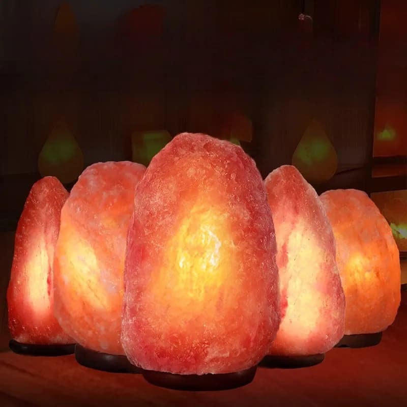 Lampada di sale dell'Himalaya Lampada di roccia naturale importata Feng Shui Ornamento Camera da letto Notte di sonno Lampada da terra creativa fortunata LED