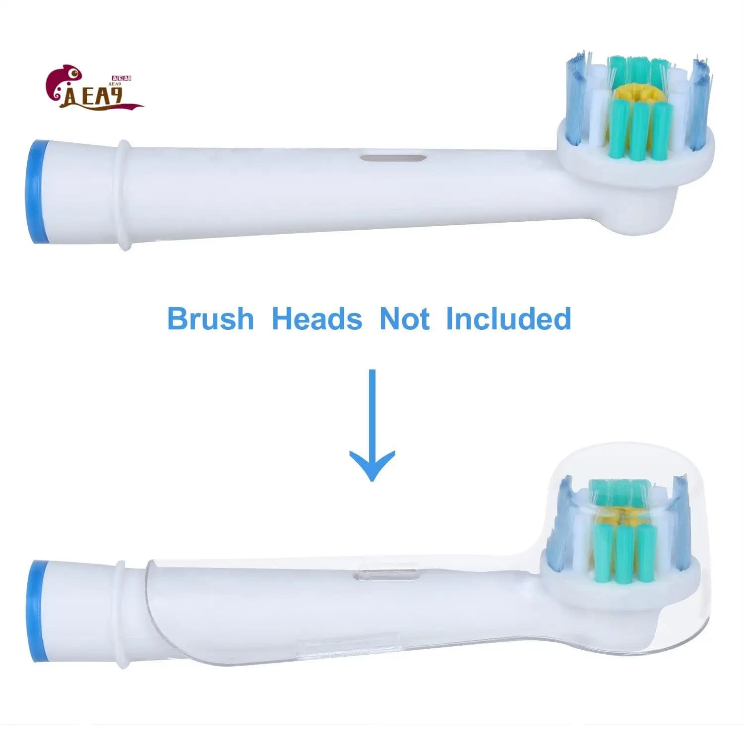 AEA9-4 pieces cover electric toothbrush for Braun Oral B head brush protective cover transparent dust cap for camping trips at home