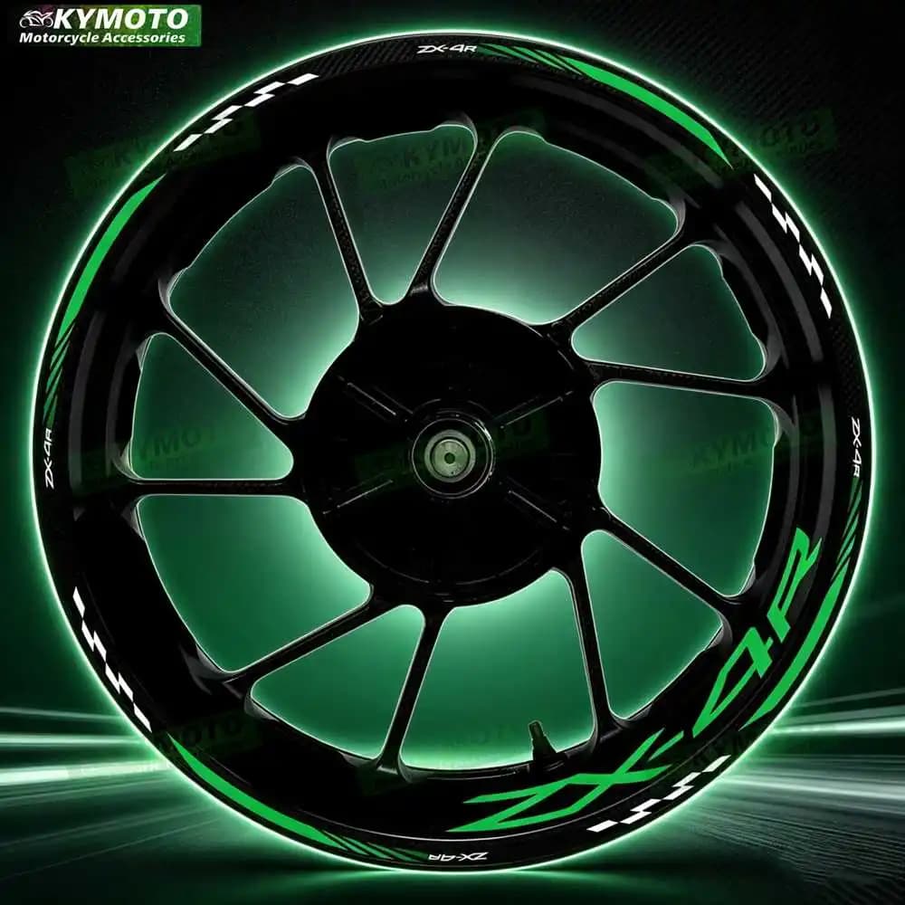 For ZX-4R ZX4R motorcycle accessories 17-inch front and rear wheel decals fairings and reflective sticker Waterproof PVC