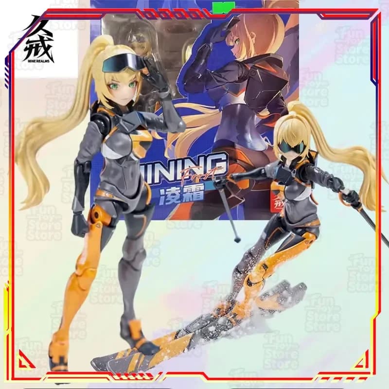 Jiu Jie Mo Wan Limit Girl Shining-Lingshuang Action Figure in Lega 172mm, Modello da Collezione Articolato con Posizione Sci, Scatola in Schiuma