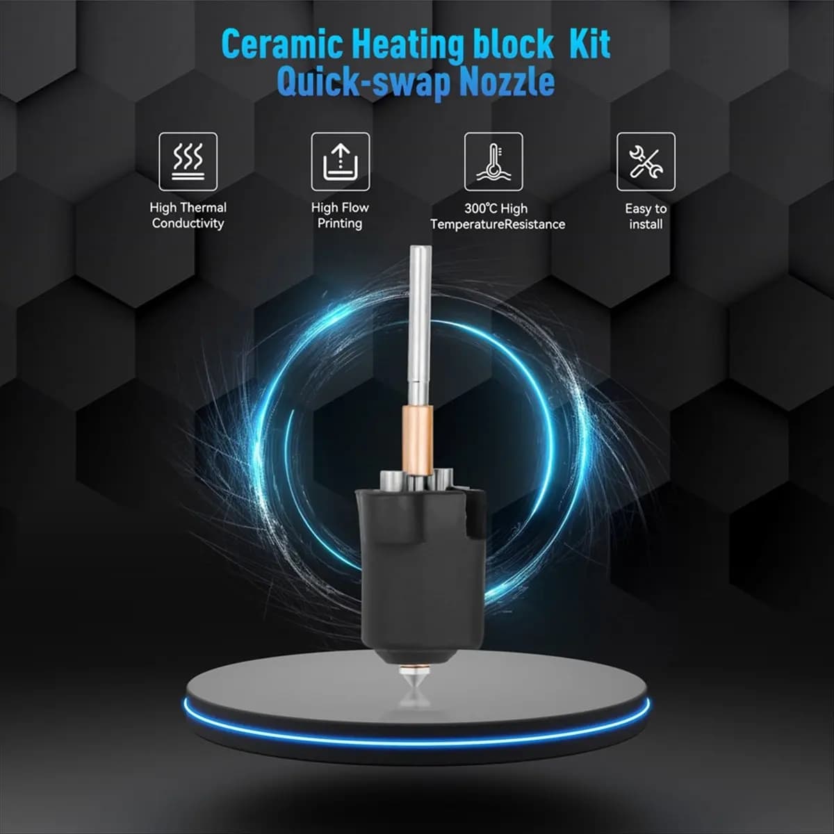 【Best Seller】For 3-V3 Hotend Kit High Printing Ceramic Heating Head Kits Quick-Swap Nozzle Kit 3D Printer