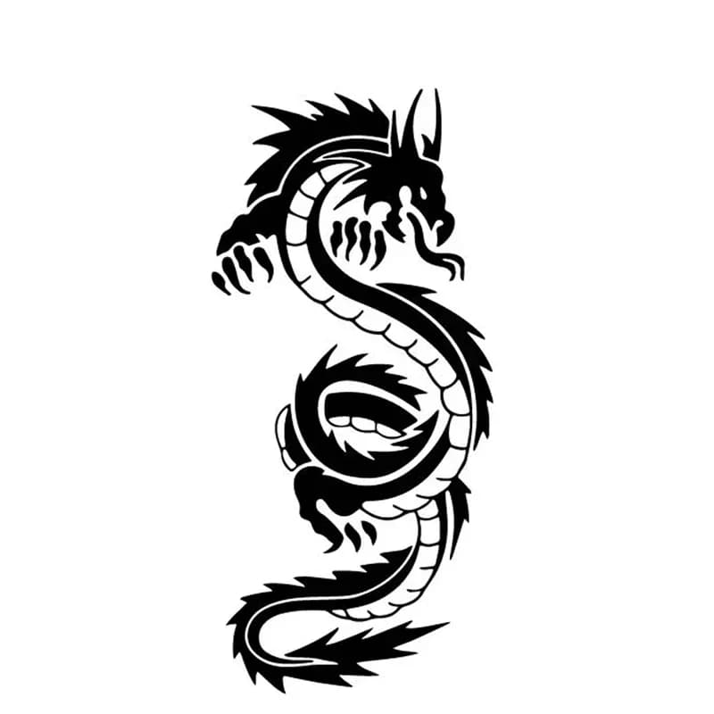 Car Sticker Mythic animals Dragon Decor Creative Car Bagraille Waterproof Solar Protection Vinyl Decalcomania, 8 cm * 18 cm