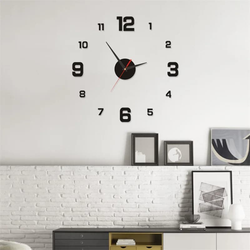 Fa-da-Te Digital Wall Clock - Silent Design Without Ticking for Living Room Furniture and Bedroom