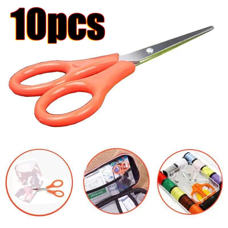 10 pezzi piccoli forbici per cucire unghie accessori per tagliare i peli del naso forbici a mano di sicurezza per studenti forniture per ufficio e studio