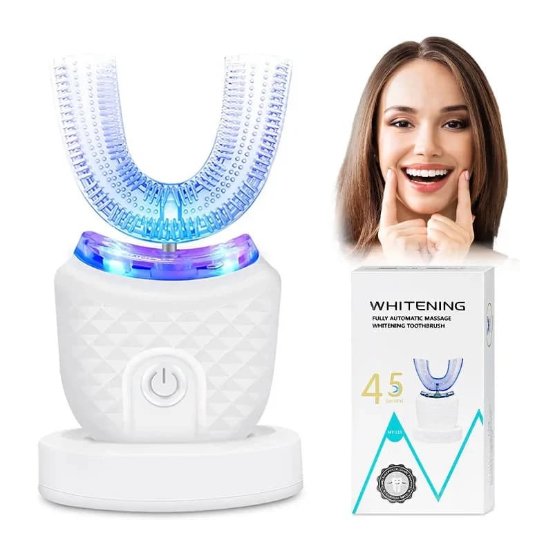 Professional Sonic Electric Toothbrush 360 degree U Shape Portable for Automatic Oral Cleaning
