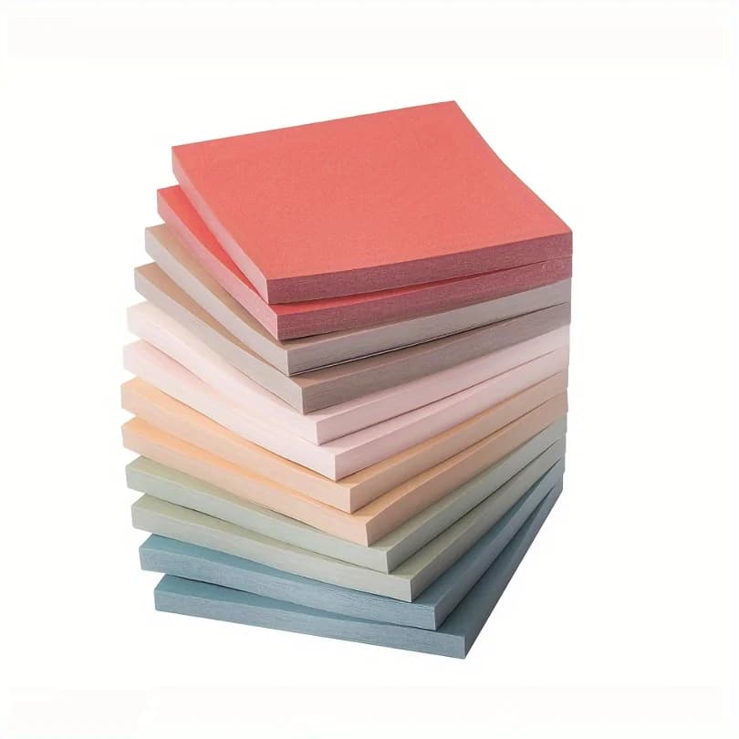 biglietto adesivo, set di 6 blocchi con 50 foglietti autoadesivi in colori vintage, ideali per casa, ufficio e journaling. carino