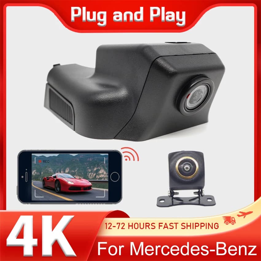 DVR for Mercedes-Benz ML400 ML350 ML320 ML500 W164 for MB ML 320 350 400 500 2006-2015 Dashcam, 4K Dash Cam Camera