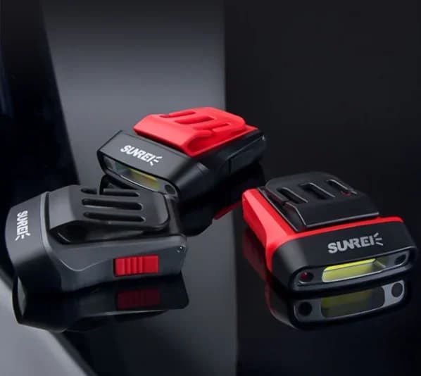 Luce a clip con sensore di luce, super luminosa, per cappello, faro da testa per pesca notturna, luce da pesca da montare sulla visiera