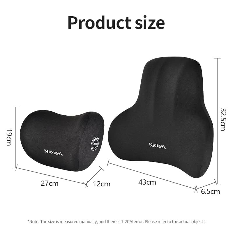 Cuscino per il collo in memory foam per auto, cuscino di supporto per la schiena, cuscino di supporto lombare, cuscino per la vita, cuscino per poggiatesta auto