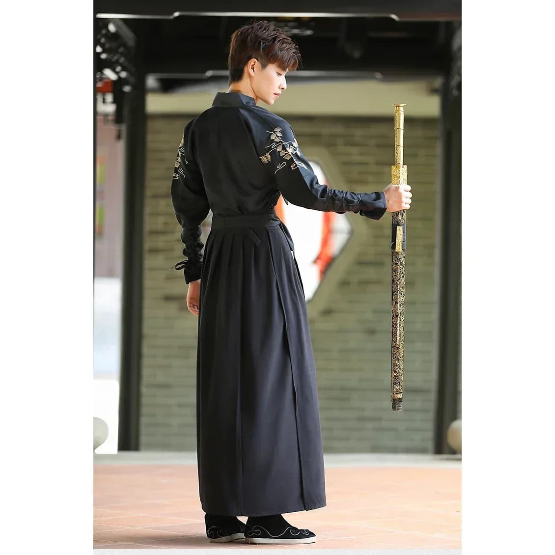 CosplayKimono Vintage giapponese samurai, vêtements de Cosplay pour femmes et hommes, Chiinese Hanfu, Cardigan ricamato de grue Yuka