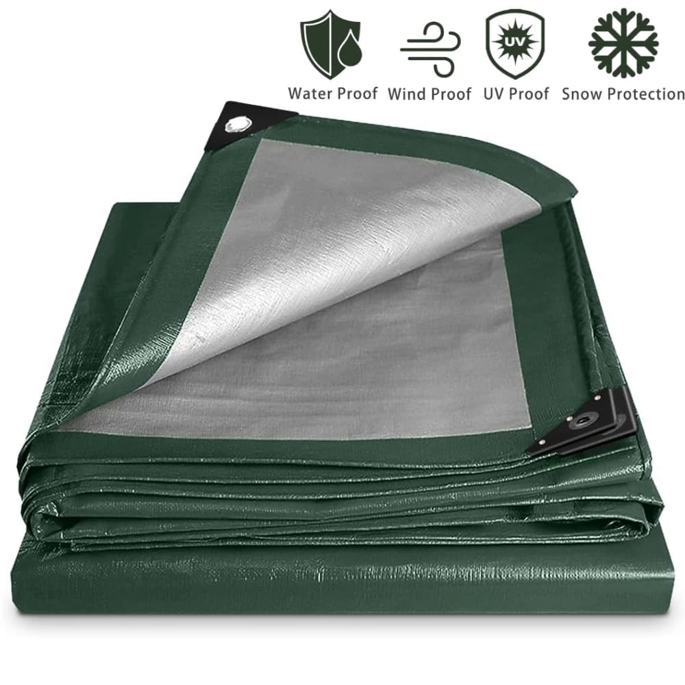 Tarpaulin Waterproof Canopy Heavy Duty Tarp Sheet Cover with Grommet Multi Rain Cover For Outdoor Terrace Plant Garden Porch