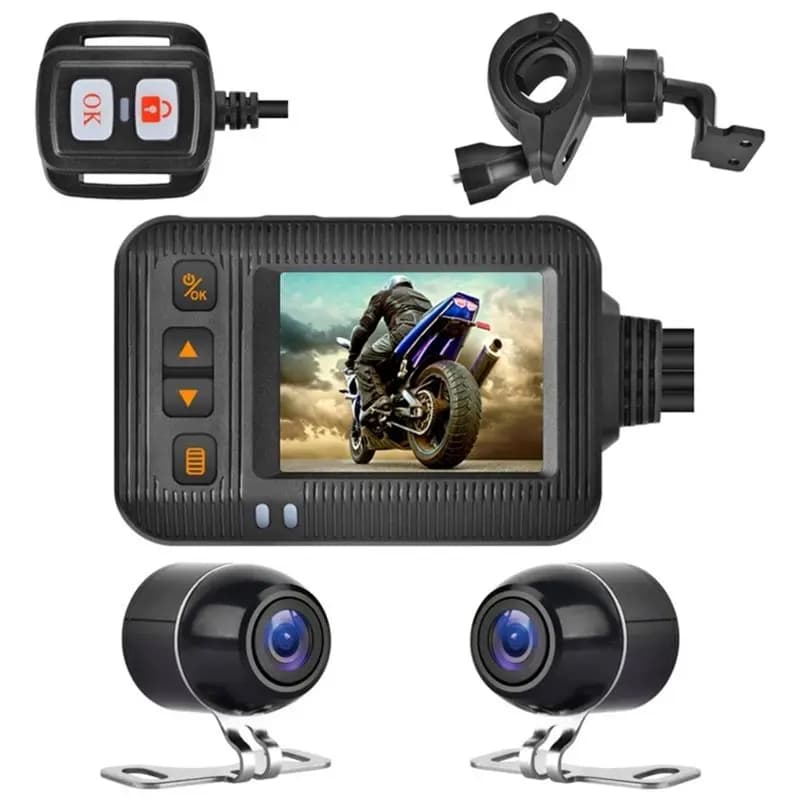 Front& Rear 1080P For Electric Motor Bicycle Dashcam Motorcycle DVR Camera Wifi APP 2" Driving Recorder