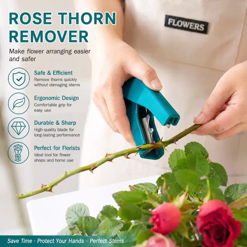 Professional Pinza to Remove Rose Spins, Metal Gardening Tool for Florists, Manual Tool to Remove Leaves and Pushes from Flower Stems