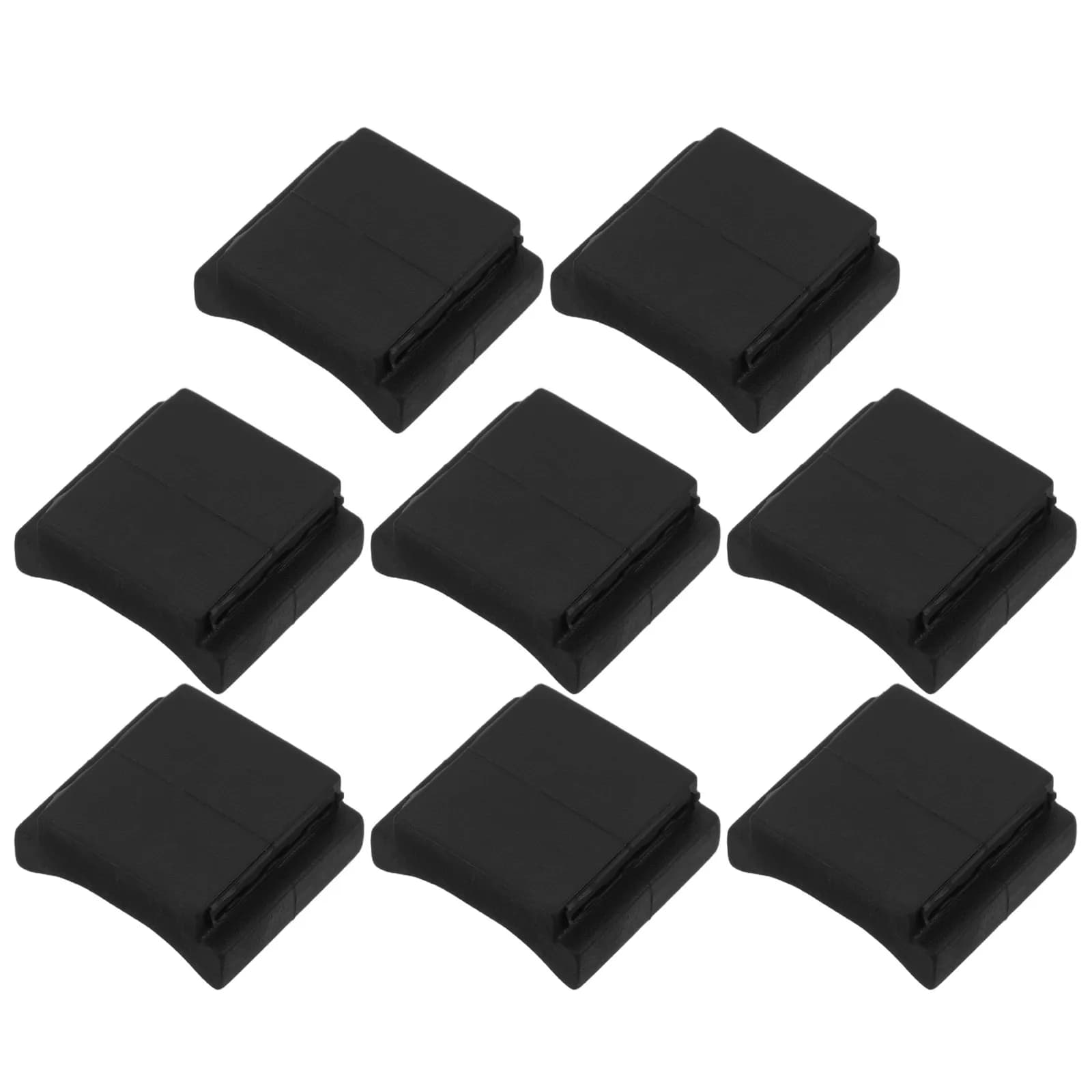 8Pcs Sleek Black Silicone Guitar Pick Holder Headstock Mount Easy Adjust Pick Storage for Guitarists Ukulele Players Bass