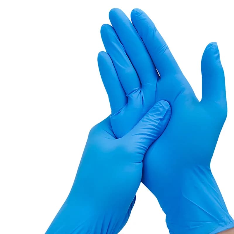 50 PZ Guanti monouso in lattice di aloe vera nitrile addensato laboratorio speciale ispezione resistente all'olio e all'usura